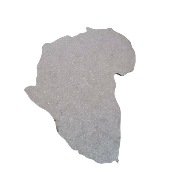 Small 12 Piece Wooden Puzzle Of Africa With Animal Shaped Pieces, 7" X 8" - Picture 3 of 4